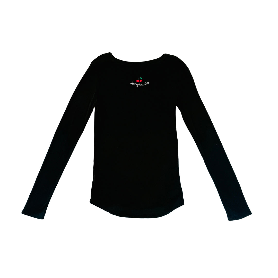 Juicy Ladies Cherry Long Sleeve Tee – 100% Organic Cotton