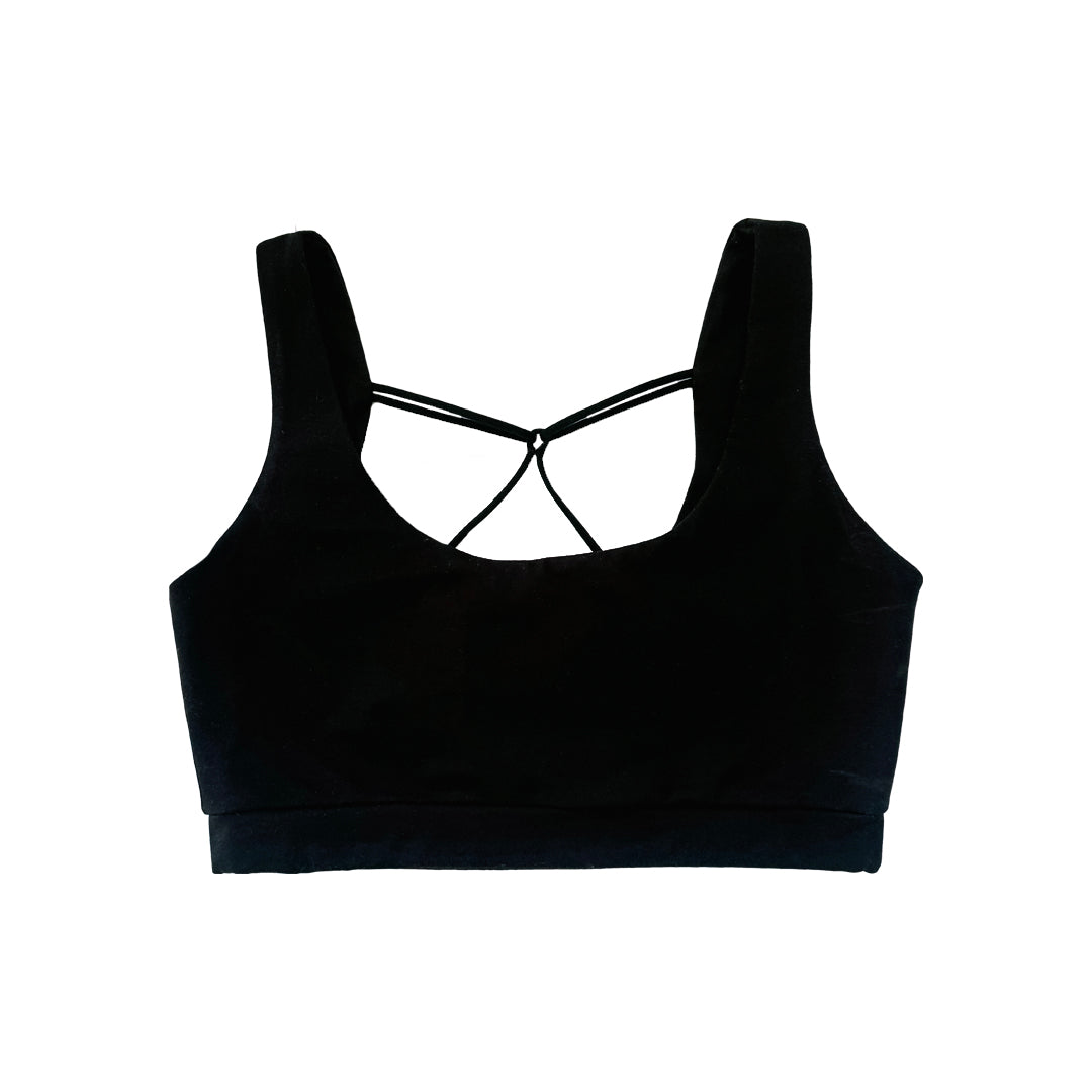 Juicy Ladies Black Bralette – 100% Organic Cotton
