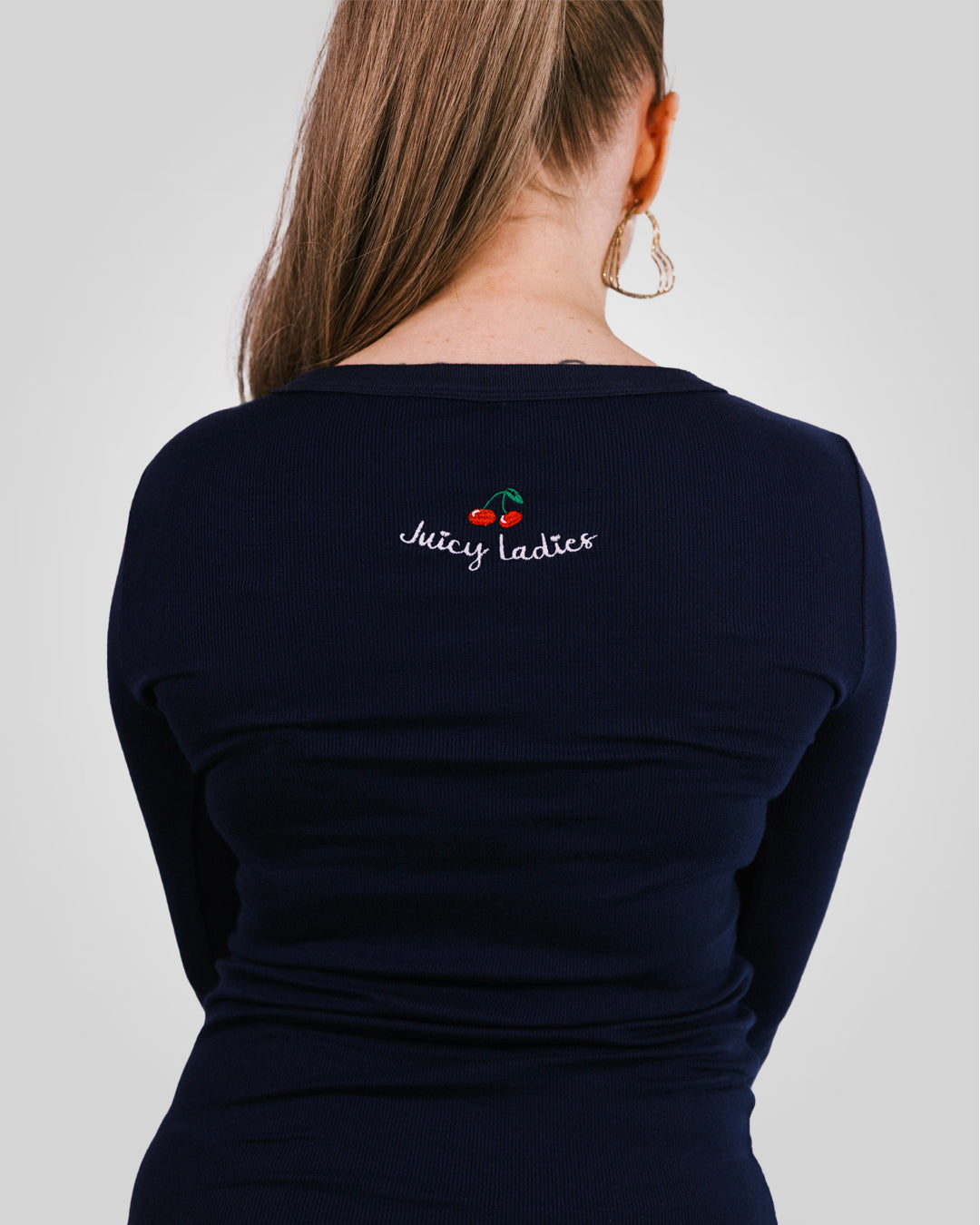 Juicy Ladies Cherry Long Sleeve Tee – 100% Organic Cotton