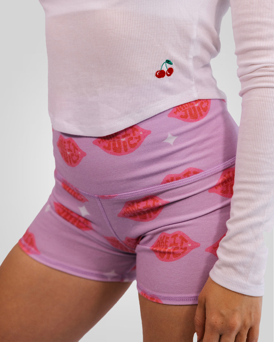Make It Juicy High-Waisted Graphic Shorts