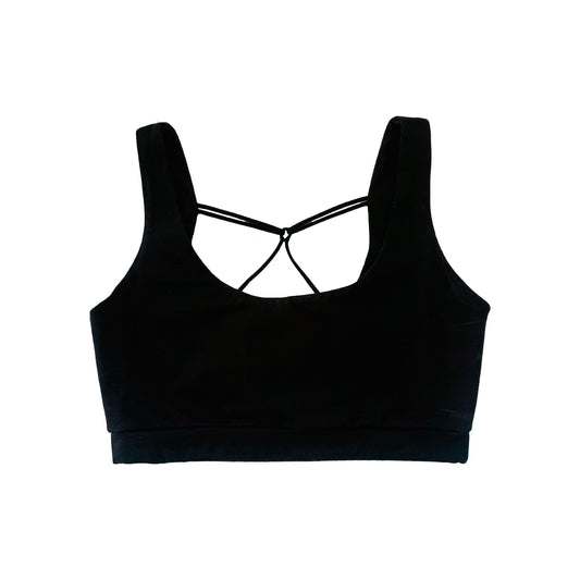 Juicy Ladies Black Bralette – 100% Organic Cotton